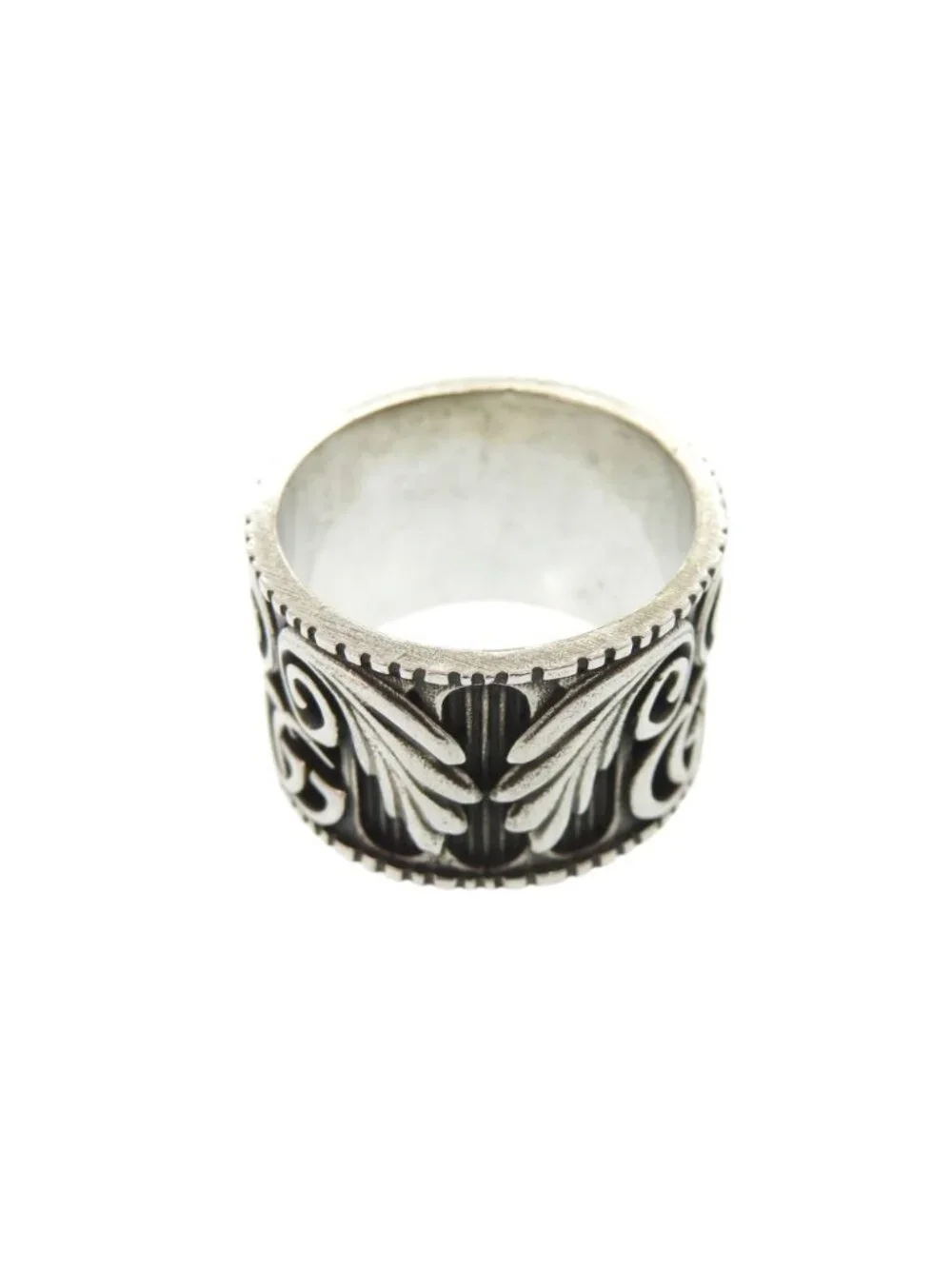 Gucci Double Leaf Motif 925 Sterling Silver Ring